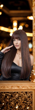 Transforma tu look con la peluca Luxotic Castaño Oscuro