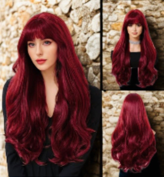 Elevate your look with the Luxotic Burgundy Wig