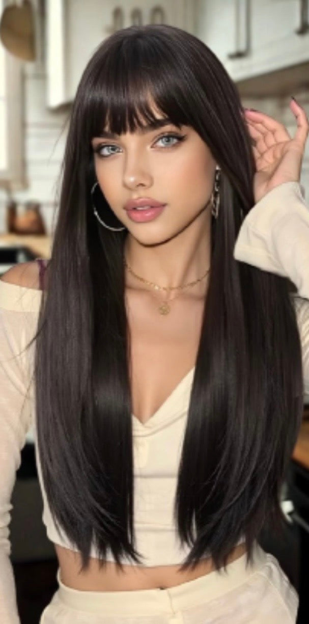 Discover the elegance of our black hair wig