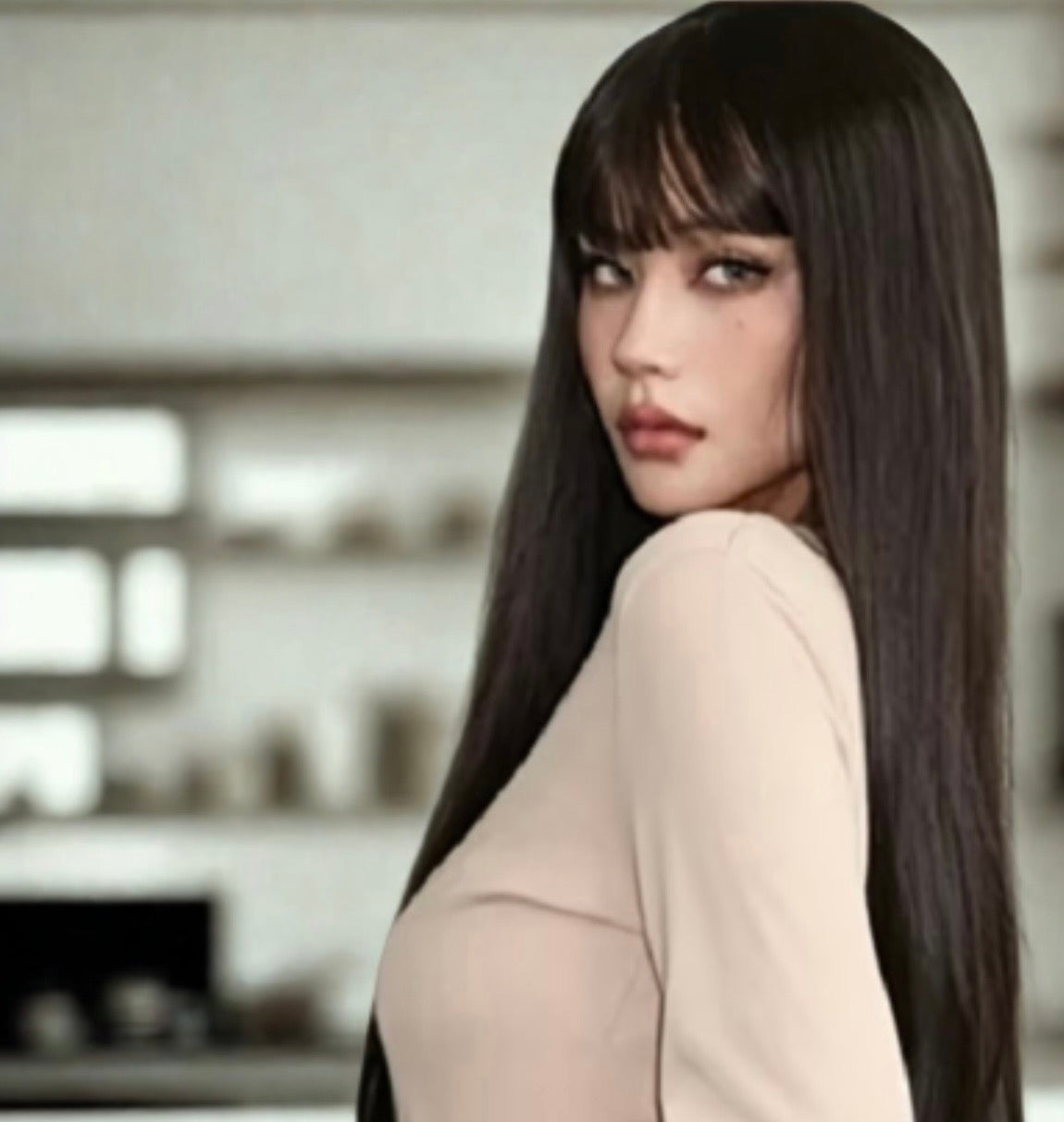 Discover the elegance of our black hair wig